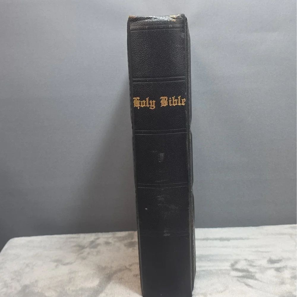 1890 Family Holy Bible Leather Bound Illustrated Burrows Bros Company